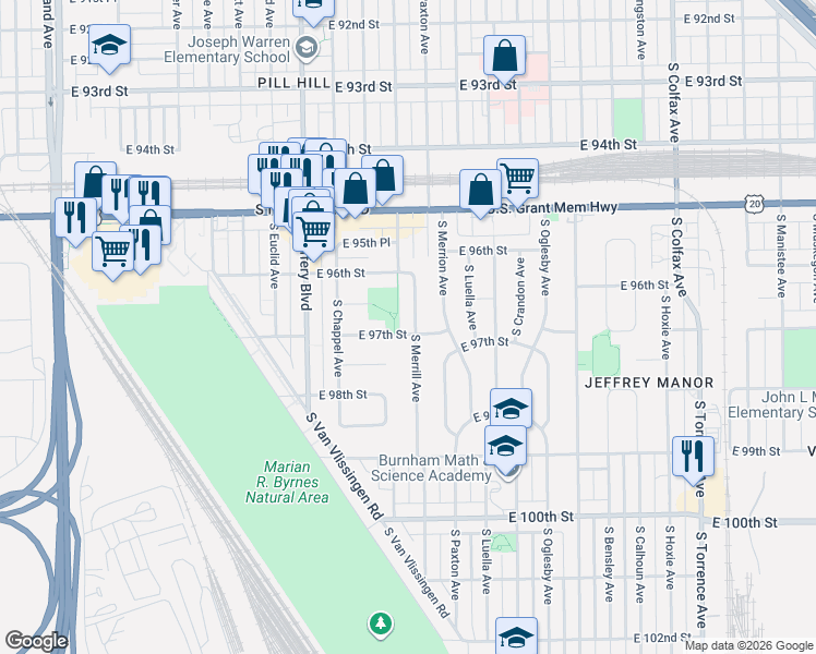 map of restaurants, bars, coffee shops, grocery stores, and more near in Chicago