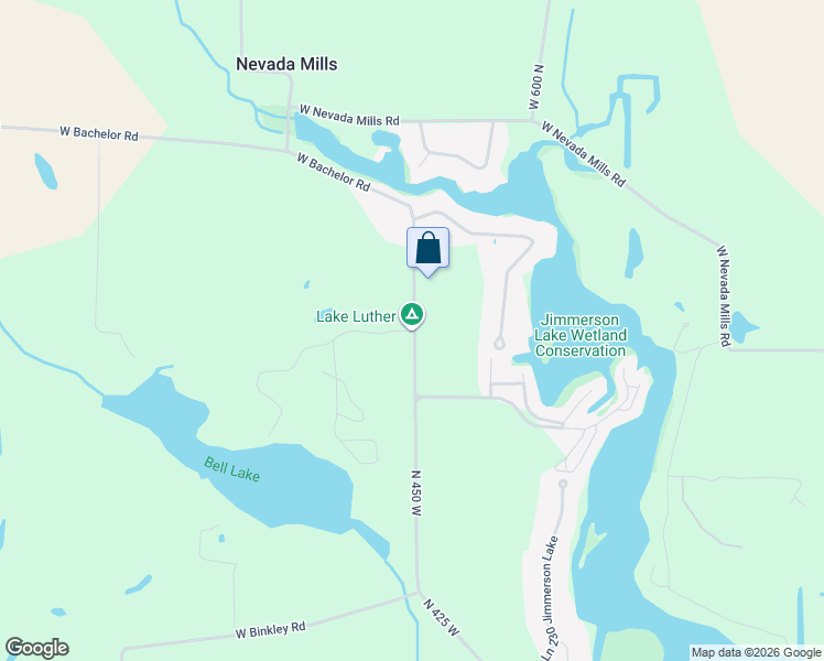 map of restaurants, bars, coffee shops, grocery stores, and more near 5215 North 450 West in Angola