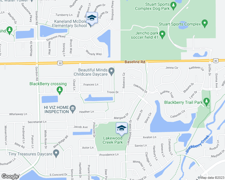 map of restaurants, bars, coffee shops, grocery stores, and more near 2802 Brian Lane in Montgomery
