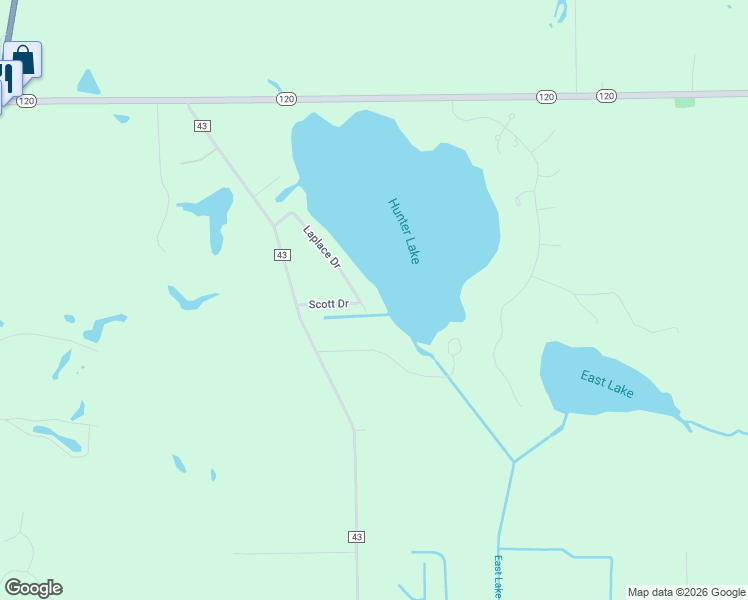 map of restaurants, bars, coffee shops, grocery stores, and more near 53510 Laplace Dr in Middlebury