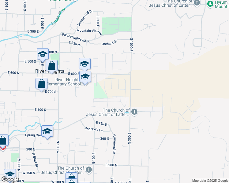 map of restaurants, bars, coffee shops, grocery stores, and more near East 610 North in Providence