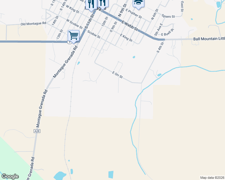 map of restaurants, bars, coffee shops, grocery stores, and more near 661 Locust Lane in Montague