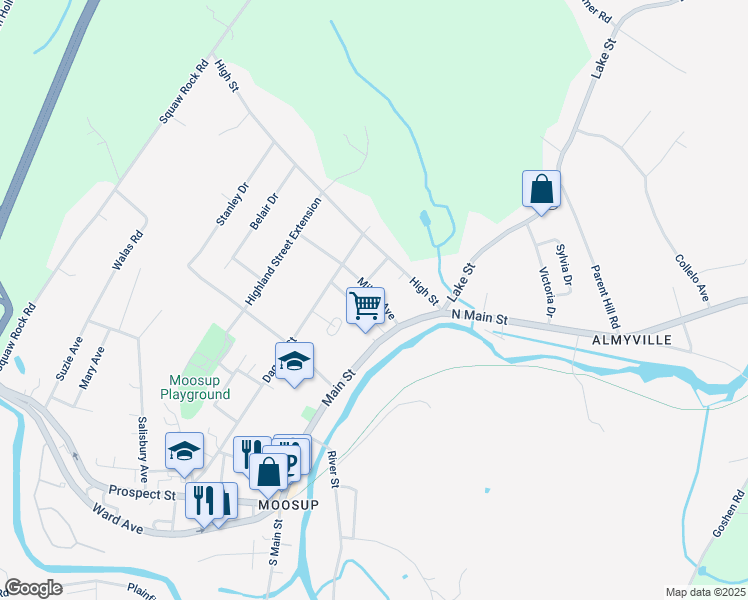 map of restaurants, bars, coffee shops, grocery stores, and more near 20 Milner Avenue in Plainfield
