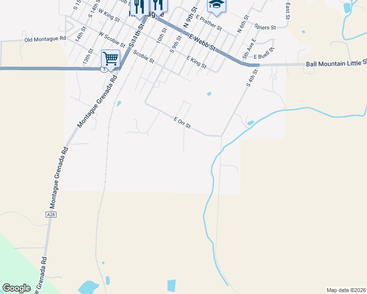 map of restaurants, bars, coffee shops, grocery stores, and more near 661 Locust Lane in Montague