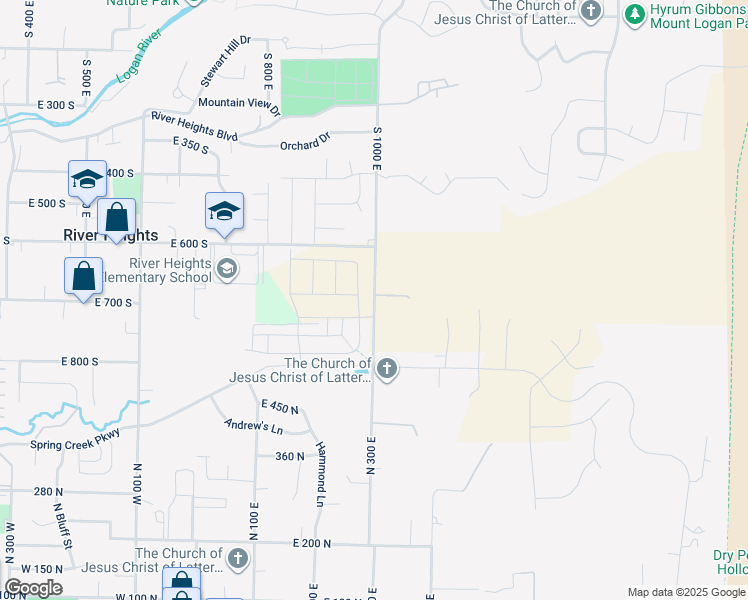 map of restaurants, bars, coffee shops, grocery stores, and more near 687 South 1000 East in Providence