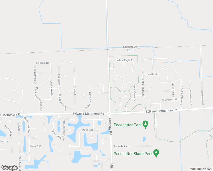 map of restaurants, bars, coffee shops, grocery stores, and more near 5942 Snowlight Court in Sylvania