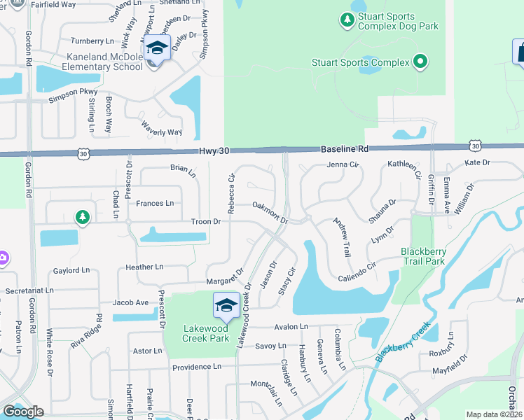 map of restaurants, bars, coffee shops, grocery stores, and more near 2813 Oakmont Drive in Montgomery