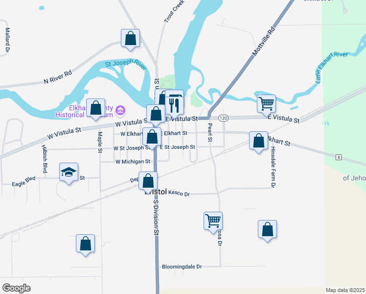 map of restaurants, bars, coffee shops, grocery stores, and more near 301 Apollo Street in Bristol