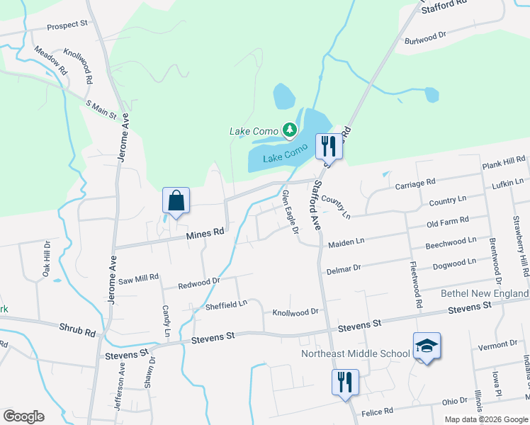 map of restaurants, bars, coffee shops, grocery stores, and more near 66 Laird Drive in Bristol