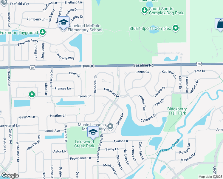 map of restaurants, bars, coffee shops, grocery stores, and more near 2101 Rebecca Circle in Montgomery