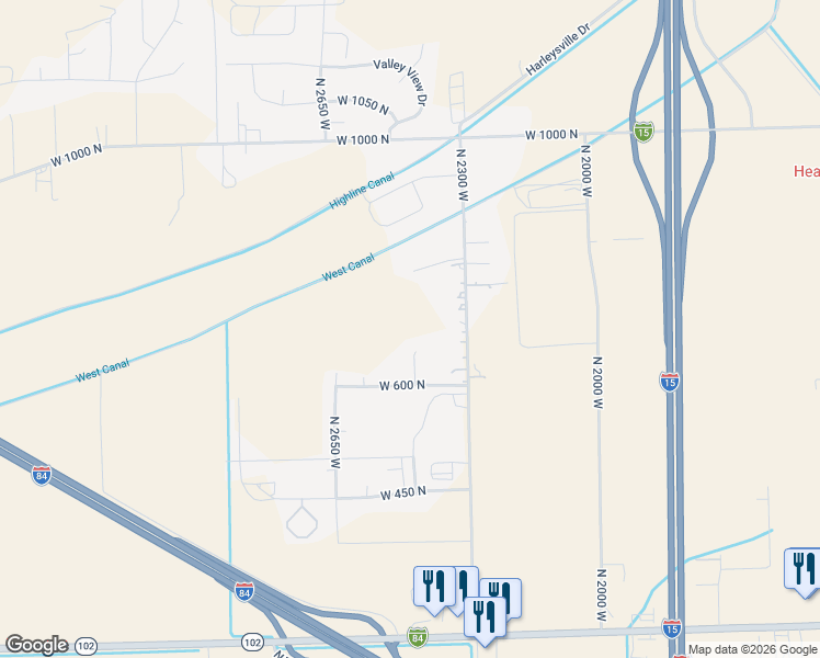 map of restaurants, bars, coffee shops, grocery stores, and more near 9 West 700 North in Tremonton