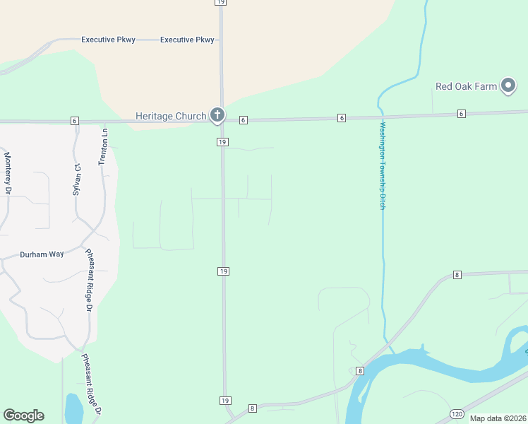 map of restaurants, bars, coffee shops, grocery stores, and more near 53304 Red Oak Court in Bristol