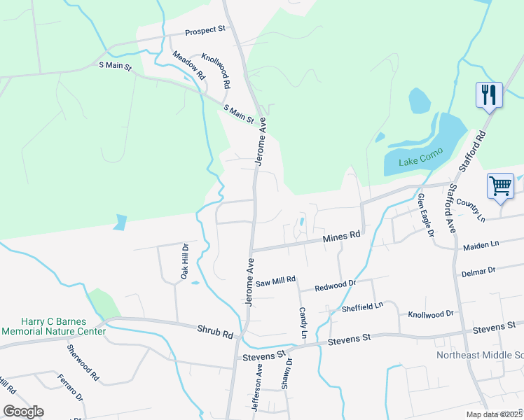 map of restaurants, bars, coffee shops, grocery stores, and more near 1100 Jerome Avenue in Bristol