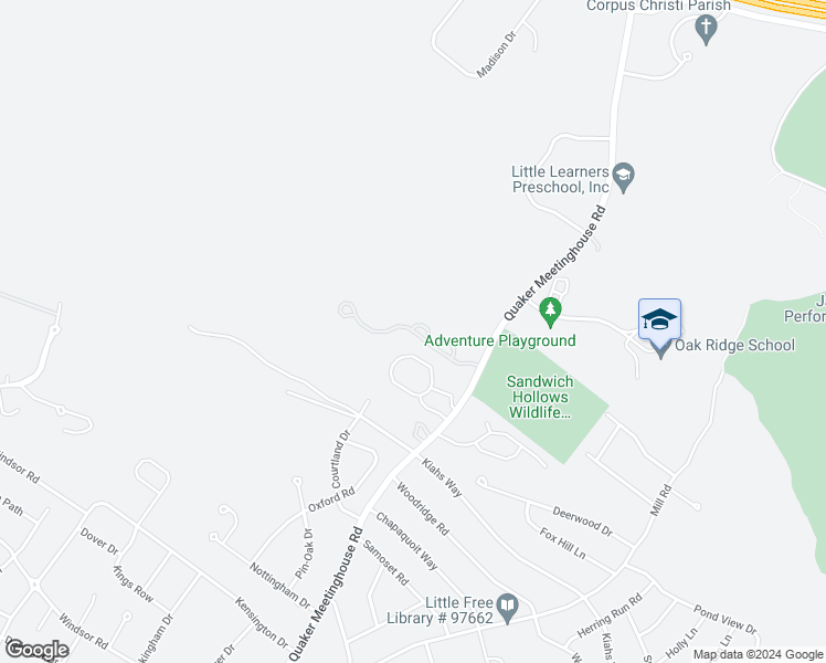 map of restaurants, bars, coffee shops, grocery stores, and more near Osprey Lane in Sandwich