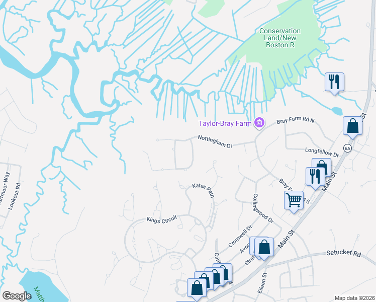 map of restaurants, bars, coffee shops, grocery stores, and more near 15 Marshside Drive in Yarmouth