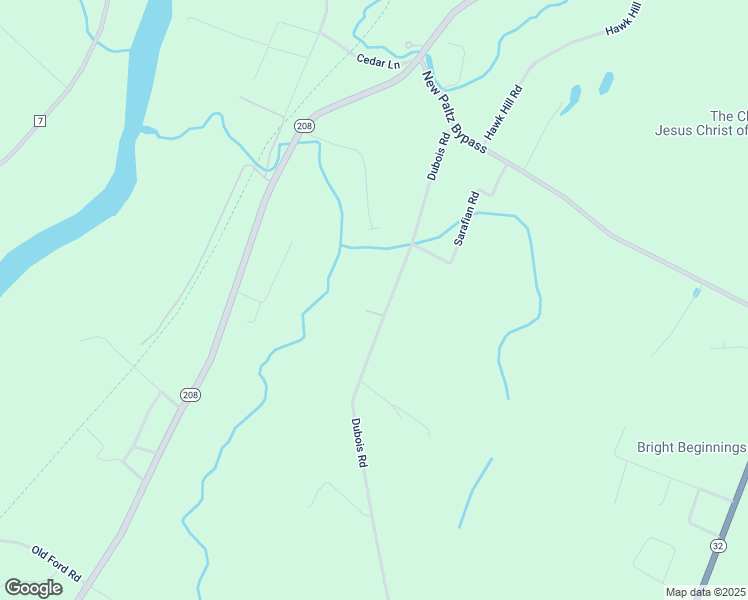 map of restaurants, bars, coffee shops, grocery stores, and more near 47 Dubois Road in New Paltz