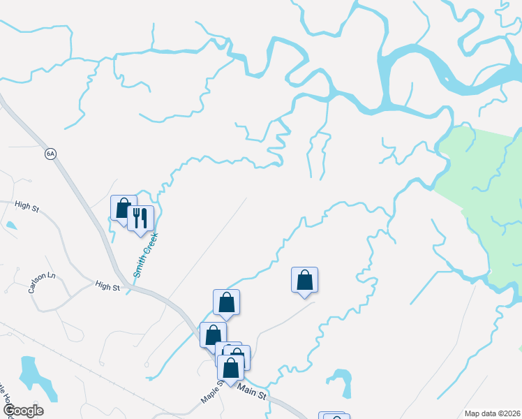 map of restaurants, bars, coffee shops, grocery stores, and more near 210 Meadow Ln in Barnstable
