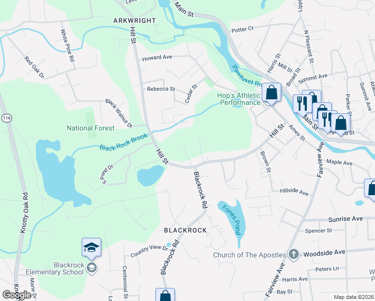 map of restaurants, bars, coffee shops, grocery stores, and more near 14 Pioneer Road in Coventry