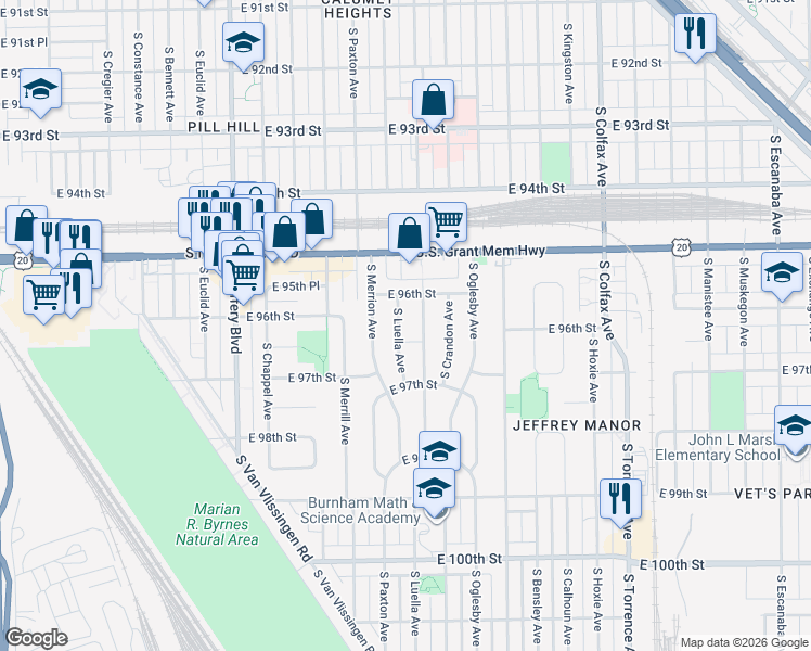 map of restaurants, bars, coffee shops, grocery stores, and more near in Chicago