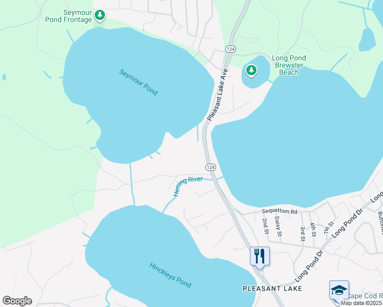 map of restaurants, bars, coffee shops, grocery stores, and more near 532 Pleasant Lake Avenue in Harwich