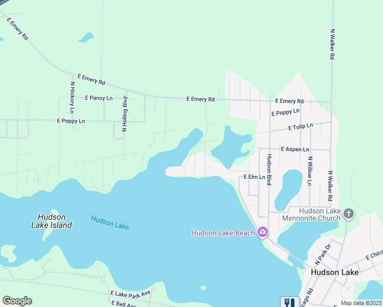 map of restaurants, bars, coffee shops, grocery stores, and more near 7763 East East Park Lane in New Carlisle