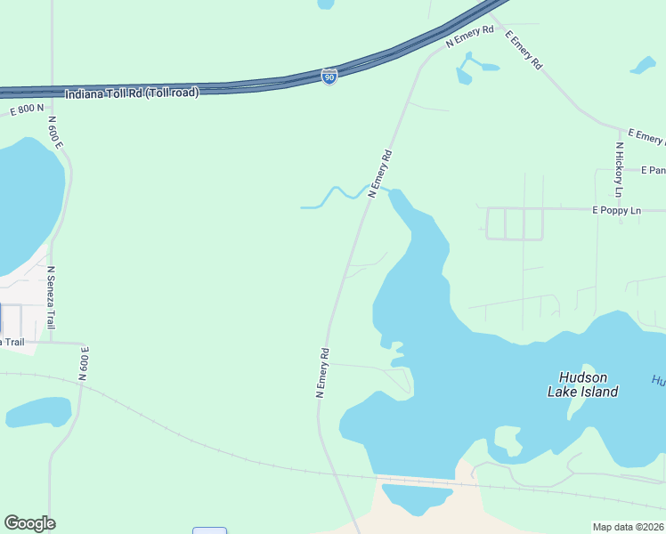 map of restaurants, bars, coffee shops, grocery stores, and more near 7776 North Emery Road in Rolling Prairie