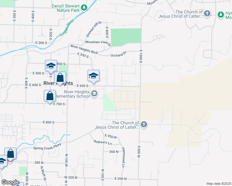 map of restaurants, bars, coffee shops, grocery stores, and more near 672 North 170 West in Logan
