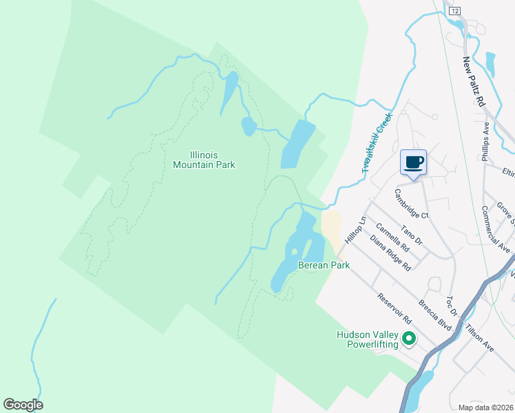 map of restaurants, bars, coffee shops, grocery stores, and more near White Trail in Ulster County