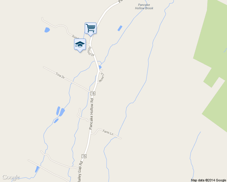 map of restaurants, bars, coffee shops, grocery stores, and more near 277 Pancake Hollow Road in Highland