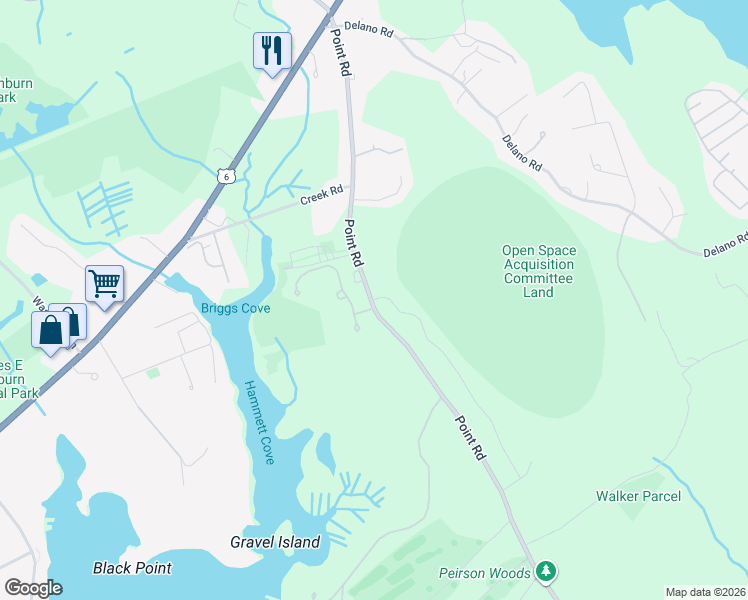 map of restaurants, bars, coffee shops, grocery stores, and more near 2 Joanne Drive in Marion