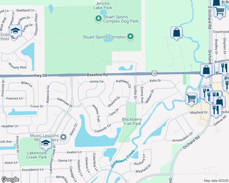 map of restaurants, bars, coffee shops, grocery stores, and more near 2083 Kathleen Circle in Montgomery