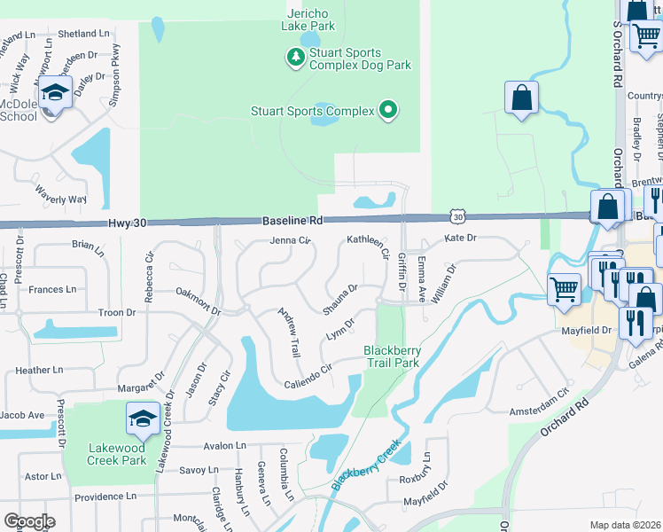 map of restaurants, bars, coffee shops, grocery stores, and more near 2091 Kathleen Circle in Montgomery