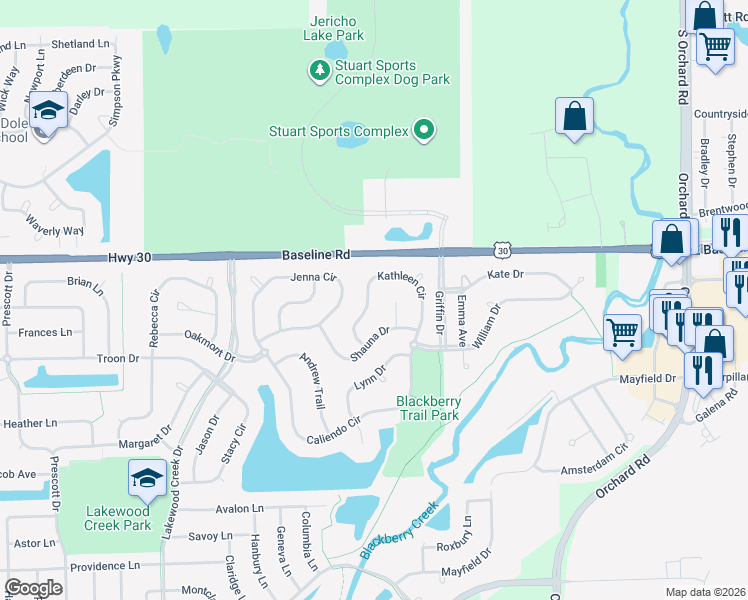 map of restaurants, bars, coffee shops, grocery stores, and more near 2091 Kathleen Circle in Montgomery