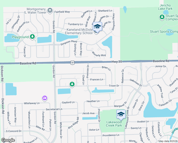 map of restaurants, bars, coffee shops, grocery stores, and more near 2896 Adam Avenue in Montgomery
