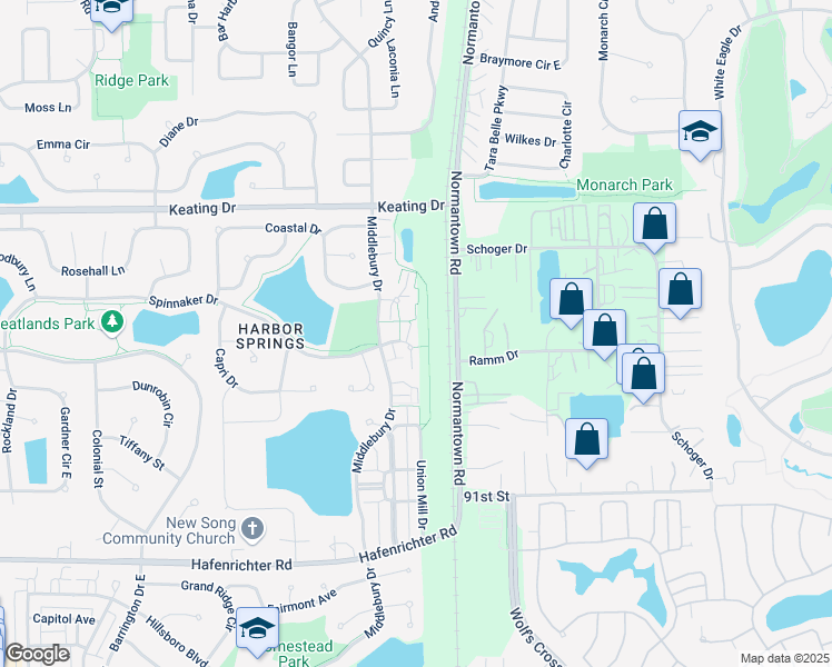 map of restaurants, bars, coffee shops, grocery stores, and more near 3173 Teal Bay Court in Aurora