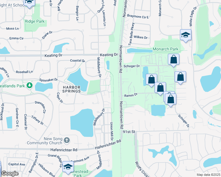 map of restaurants, bars, coffee shops, grocery stores, and more near 3173 Teal Bay Court in Aurora