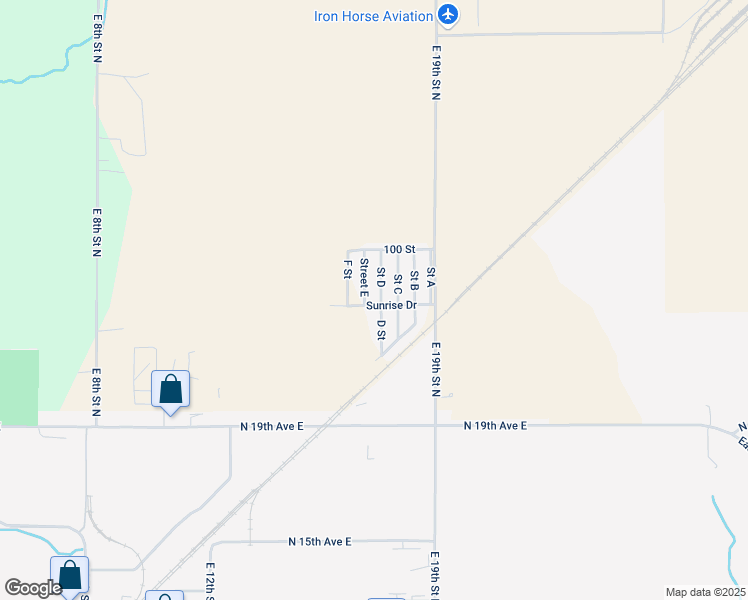 map of restaurants, bars, coffee shops, grocery stores, and more near 2305 East 19th Street North in Newton