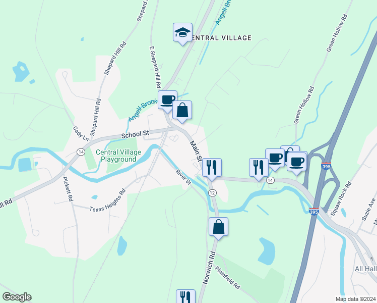 map of restaurants, bars, coffee shops, grocery stores, and more near 8 Morton Lane in Plainfield
