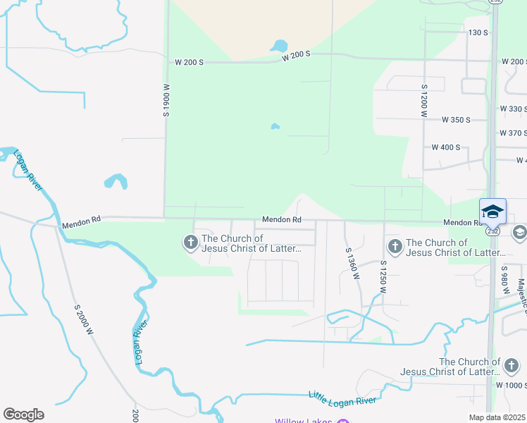 map of restaurants, bars, coffee shops, grocery stores, and more near 1506 Silver Canoe Loop in Logan