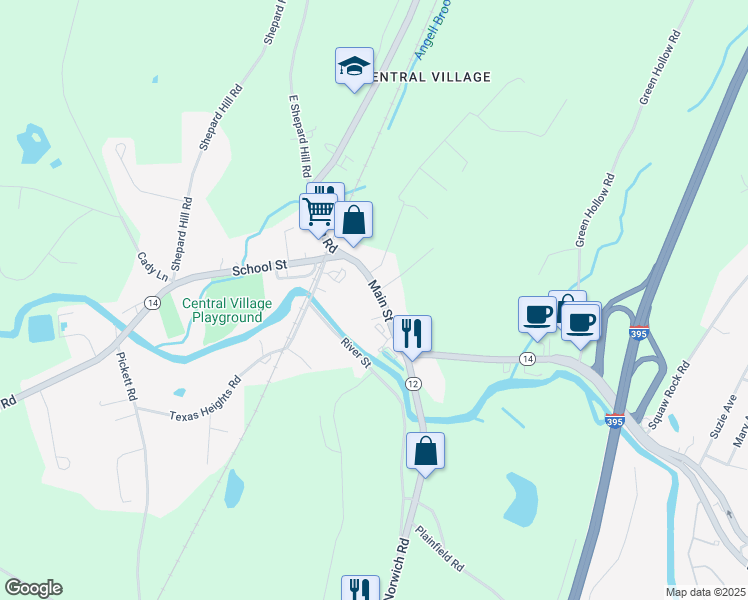 map of restaurants, bars, coffee shops, grocery stores, and more near 8 Morton Lane in Plainfield