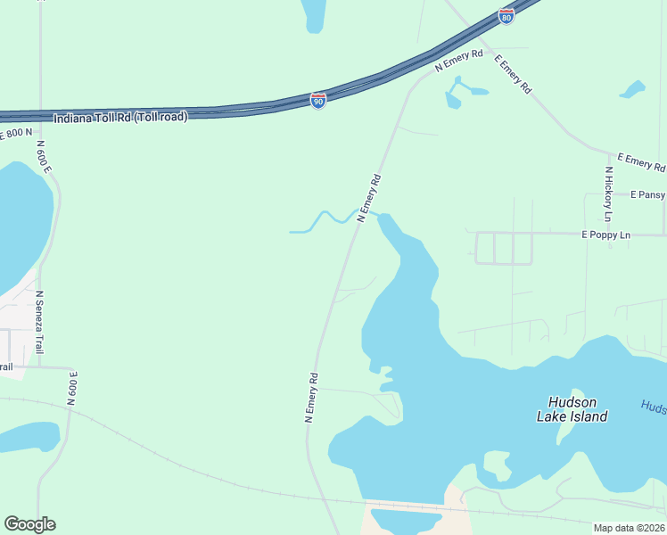 map of restaurants, bars, coffee shops, grocery stores, and more near 7776 North Emery Road in Rolling Prairie