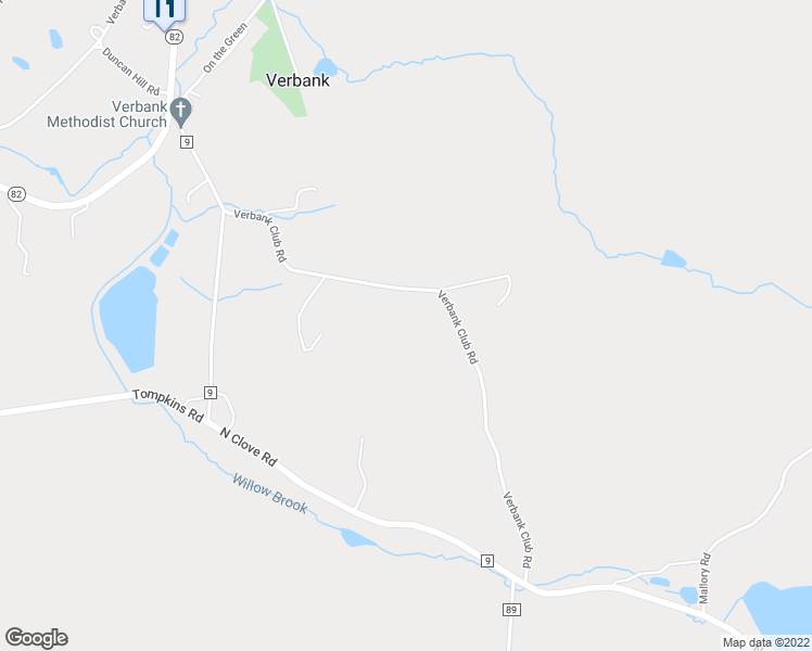 map of restaurants, bars, coffee shops, grocery stores, and more near 90 Verbank Club Road in Verbank