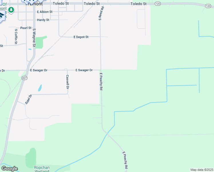 map of restaurants, bars, coffee shops, grocery stores, and more near East Peachy Road in Fremont