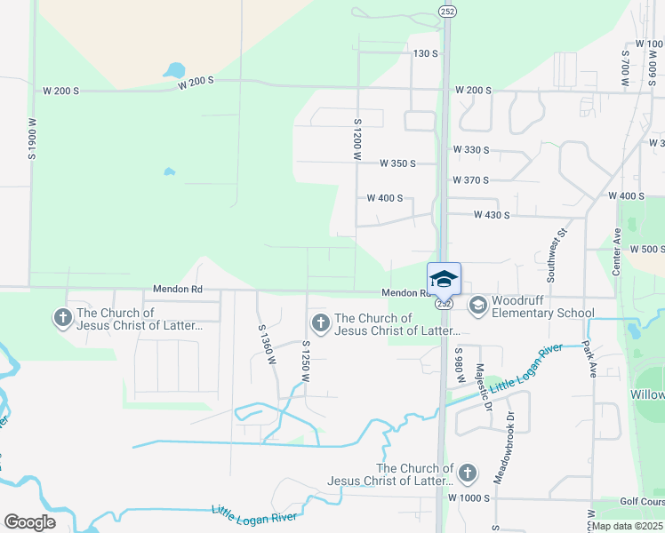 map of restaurants, bars, coffee shops, grocery stores, and more near 542 South 1225 West in Logan