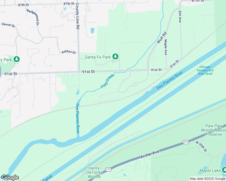 map of restaurants, bars, coffee shops, grocery stores, and more near 11814 Winding Trails Drive in Willow Springs