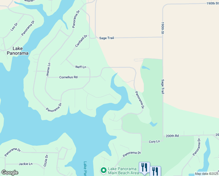 map of restaurants, bars, coffee shops, grocery stores, and more near 4808 Ceil Point in Panora