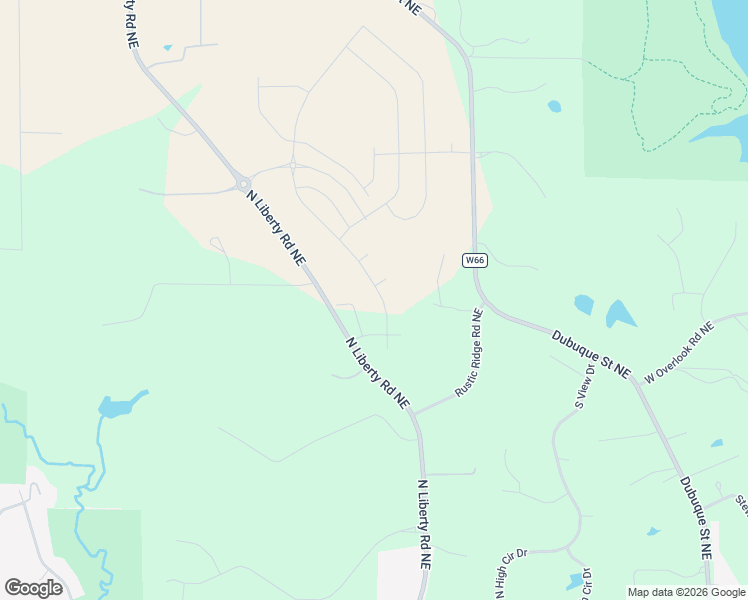 map of restaurants, bars, coffee shops, grocery stores, and more near 2900 North Liberty Road Northeast in North Liberty