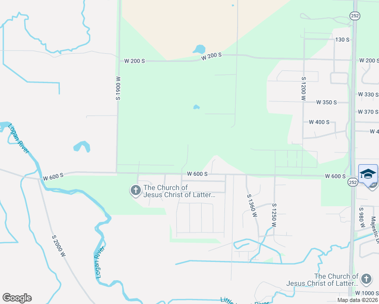map of restaurants, bars, coffee shops, grocery stores, and more near 516 South 1580 West in Logan