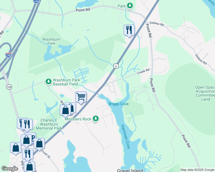 map of restaurants, bars, coffee shops, grocery stores, and more near 4 Blackhall Court in Marion