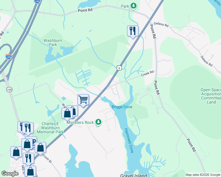 map of restaurants, bars, coffee shops, grocery stores, and more near 3 Blackhall Court in Marion